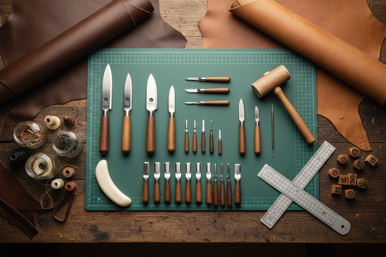 leather goods tools and setups